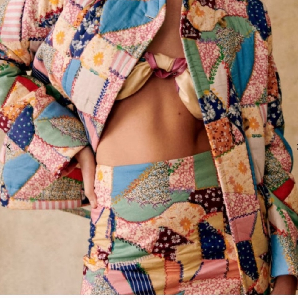 Sezane Multicolor Patchwork Jacket - image 1